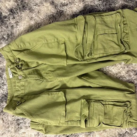Light Olive Green Cargo Pants - Picture 2 of 2